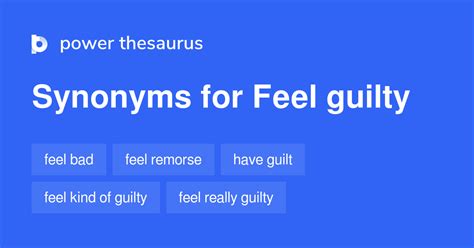 other words for feeling guilty